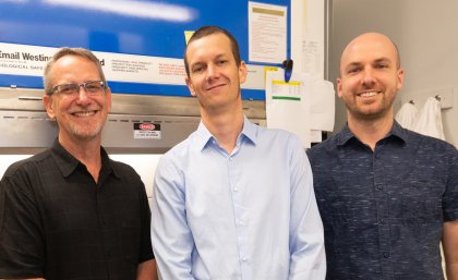 Professor Paul Young, Dr Keith Chappell and Dr Dan Watterson. 